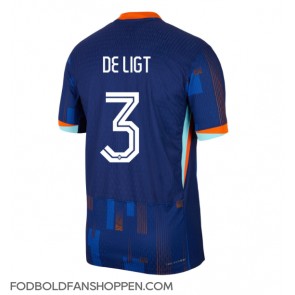 Holland Matthijs de Ligt #3 Udebanetrøje EM 2024 Kortærmet